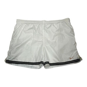 Vintage Nike Shorts Mens Large White Running Athletic Track 90s Swoosh Lined